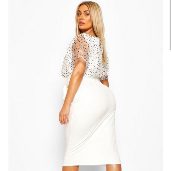 Plus Heart Organza midi Dress - Picture 9 of 9